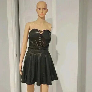 Abody vegan leather skirt